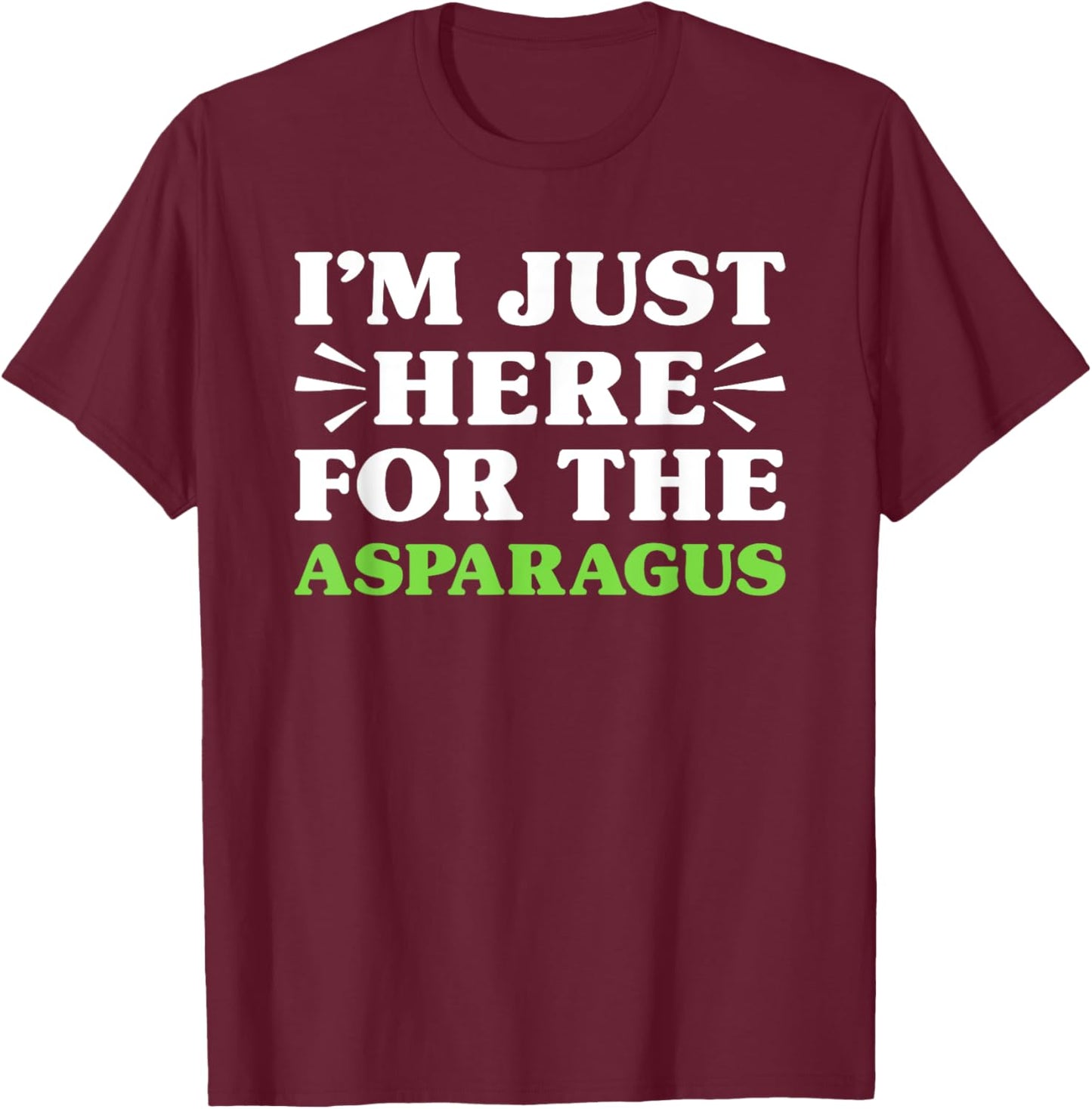Asparagus I Love Asparagus Funny Food Lover T-Shirt - T-Shirt | Maroon
