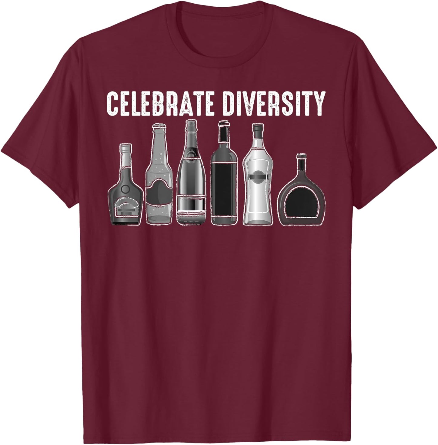 Funny Celebrate Diversity Beer Drinking Gift Women T-Shirt - T-Shirt | Maroon