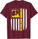 Petroleum Engineer US Flag Oil Rig Gas Oilfield T-Shirt - T-Shirt | Maroon
