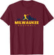 Milwaukee Baseball Vintage Minimalist Retro Baseball Lover T-Shirt - T-Shirt | Maroon