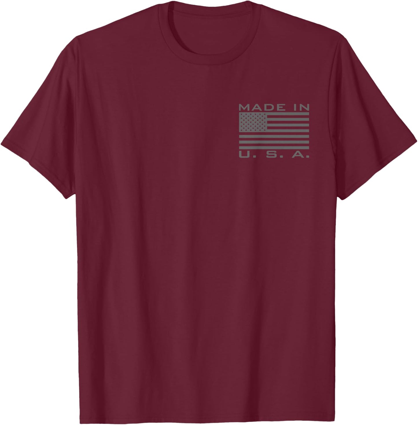 Born in Usa Raised in America American Bred Us Flag (gray) T-Shirt - T-Shirt | Maroon