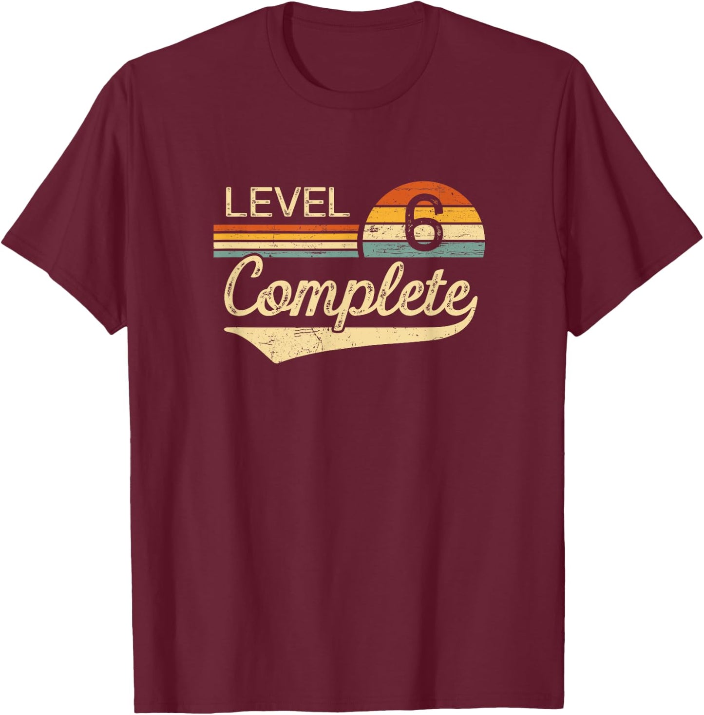Level 6 Complete Vintage 6th Wedding Anniversary T-Shirt - T-Shirt | Maroon