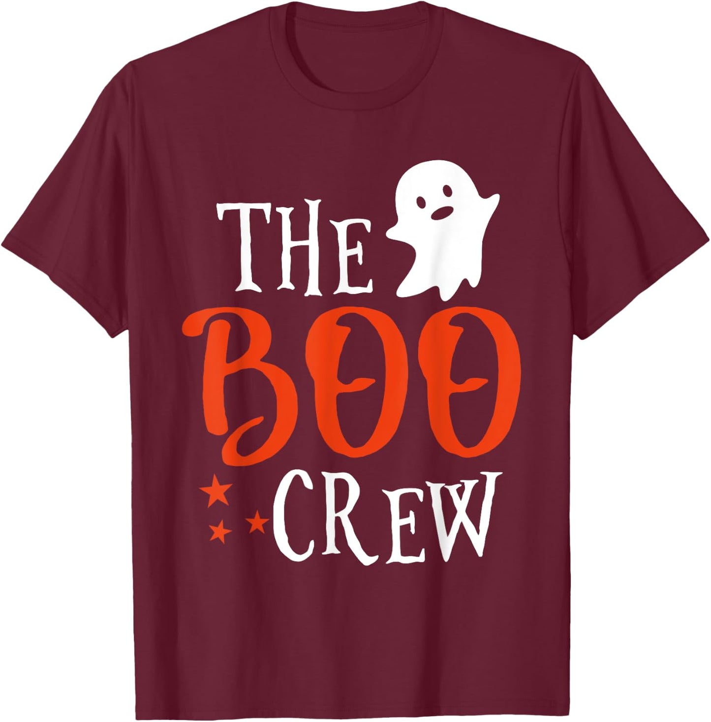The Boo Crew Shirt - Scary Cute Ghost Halloween T-Shirt - T-Shirt | Maroon