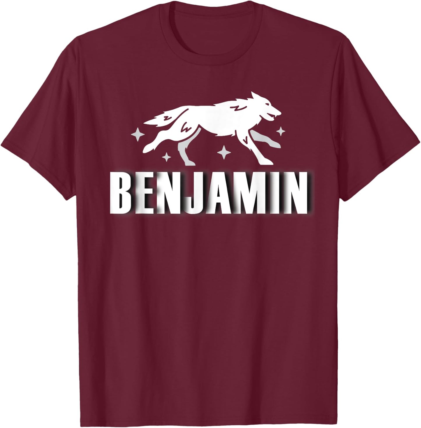 Black Hebrew Israelite Clothing Tribe of Benjamin Wolf Jacob T-Shirt - T-Shirt | Maroon