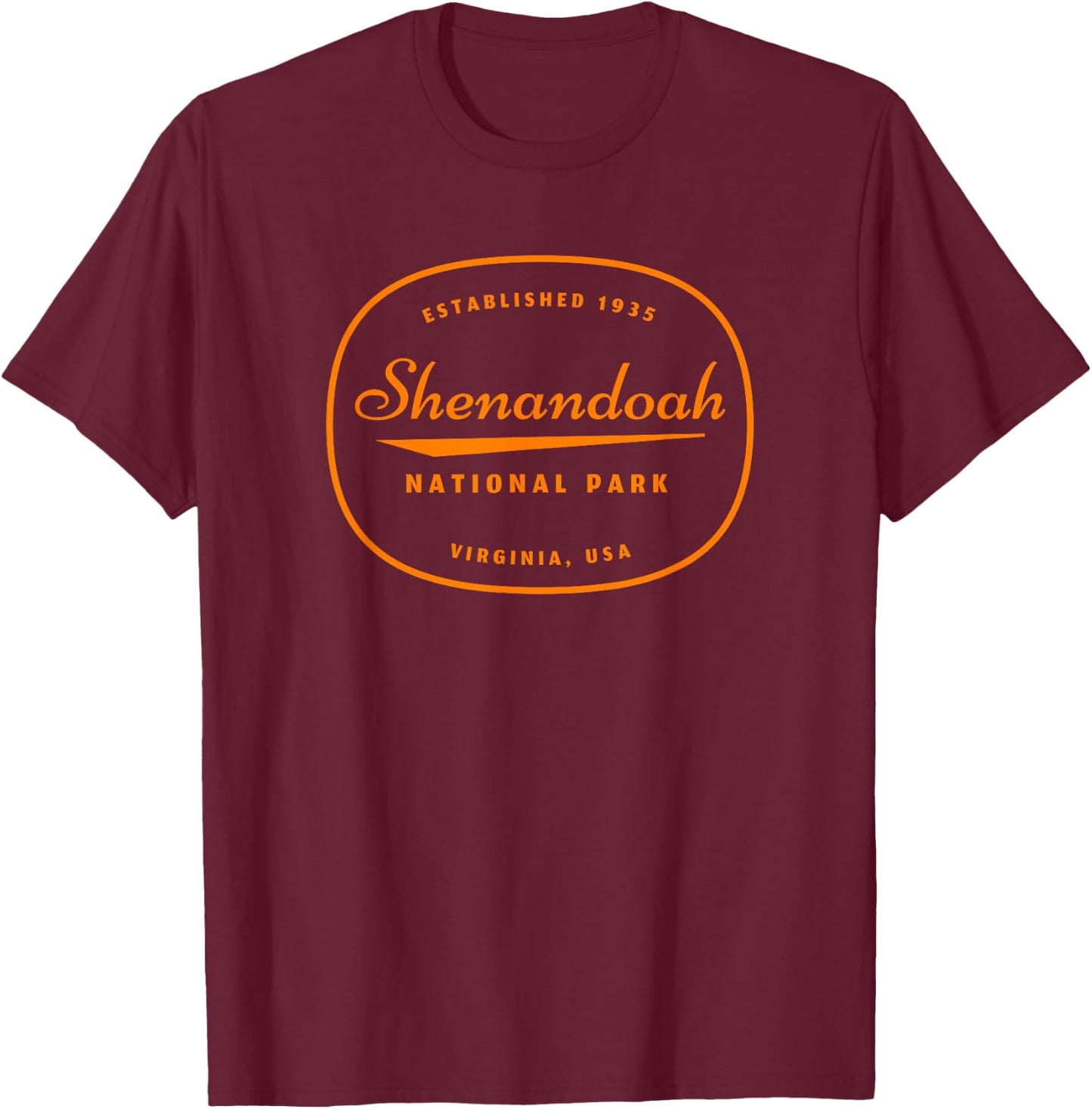 Family Vacation Gift - Retro Shenandoah National Park T-Shirt - T-Shirt | Maroon
