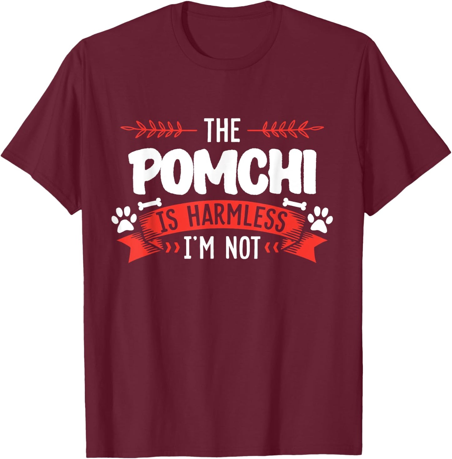 Pomchi Shirt Men Women Dog Mom Dog Lover T-Shirt - T-Shirt | Maroon