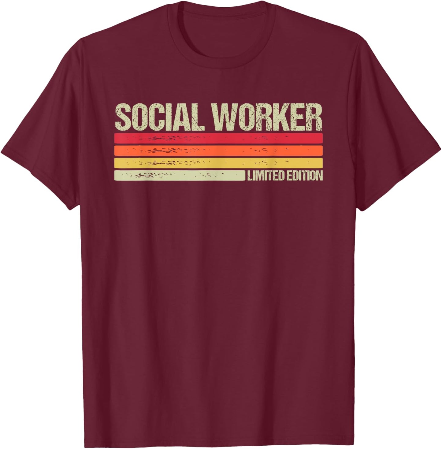 Social Worker Limited Edition Appreciation Thank You Graphic T-Shirt - T-Shirt | Maroon