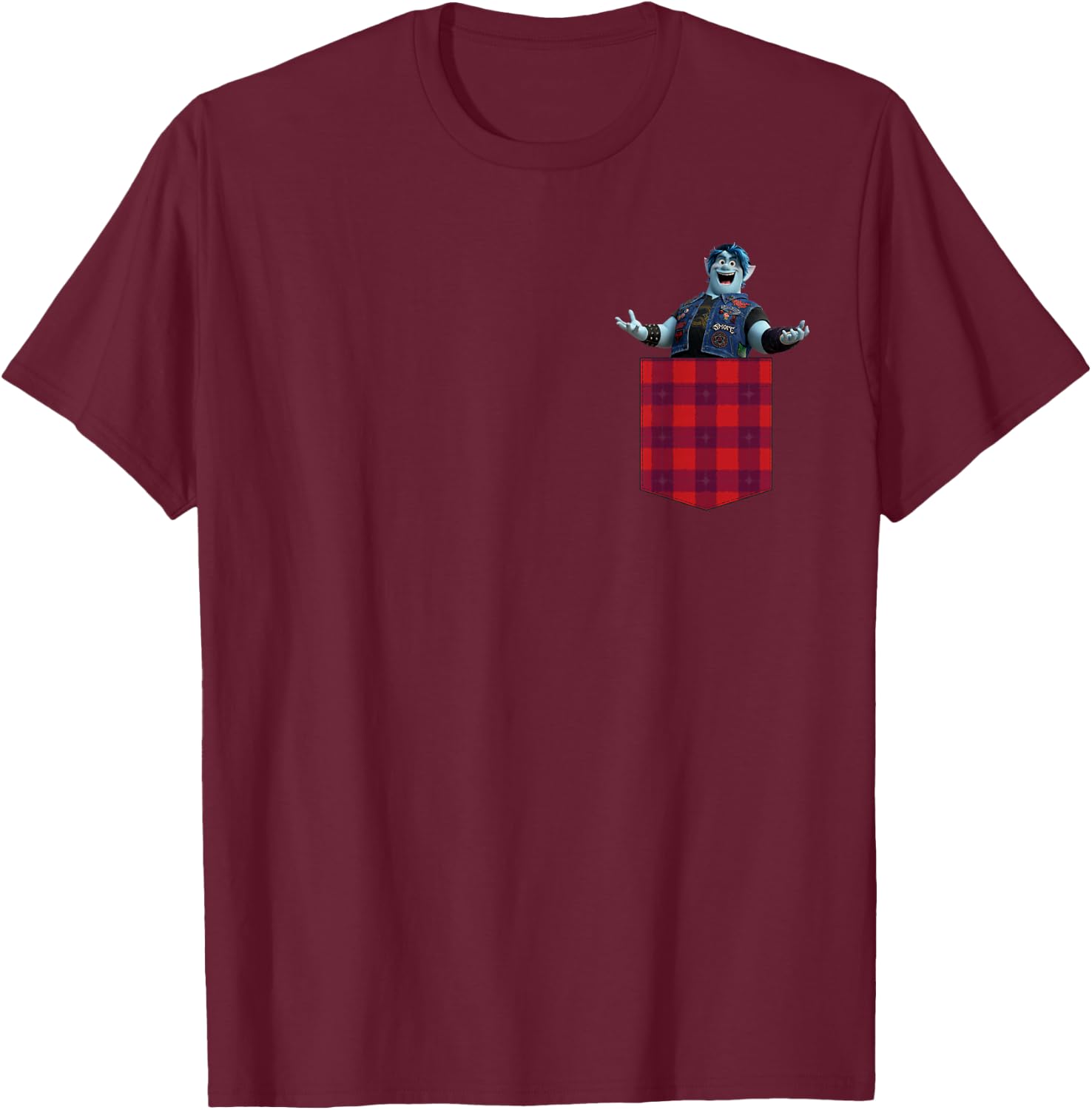 Disney and Pixar's Onward Barley in your Pocket T-Shirt - T-Shirt | Maroon