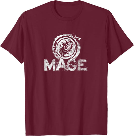 Wow Mage Role Playing Gamer T-Shirt - T-Shirt | Maroon