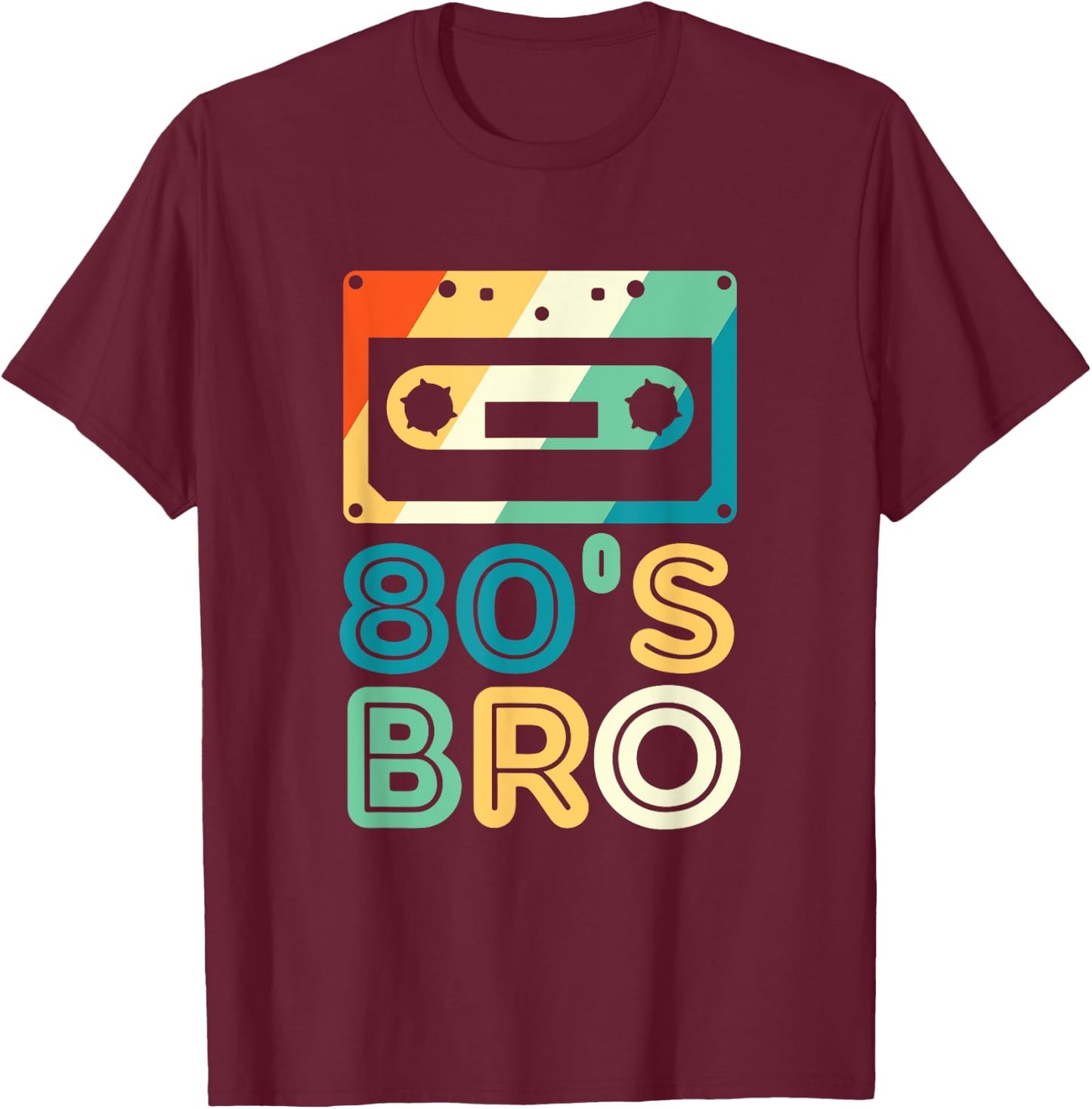 This Is My 80s Bro 80's 90's Party T-Shirt - T-Shirt | Maroon