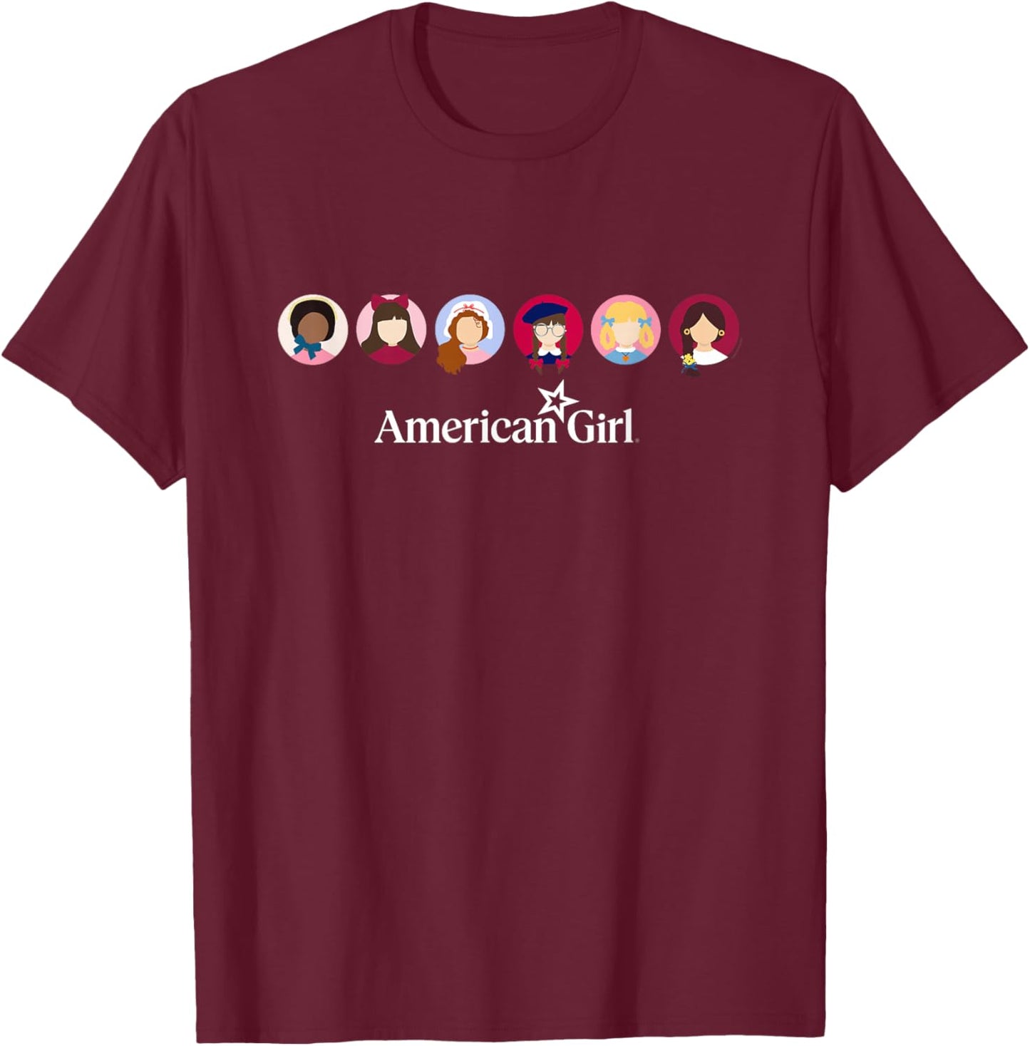 American Girl - Historical Icons T-Shirt - T-Shirt | Maroon