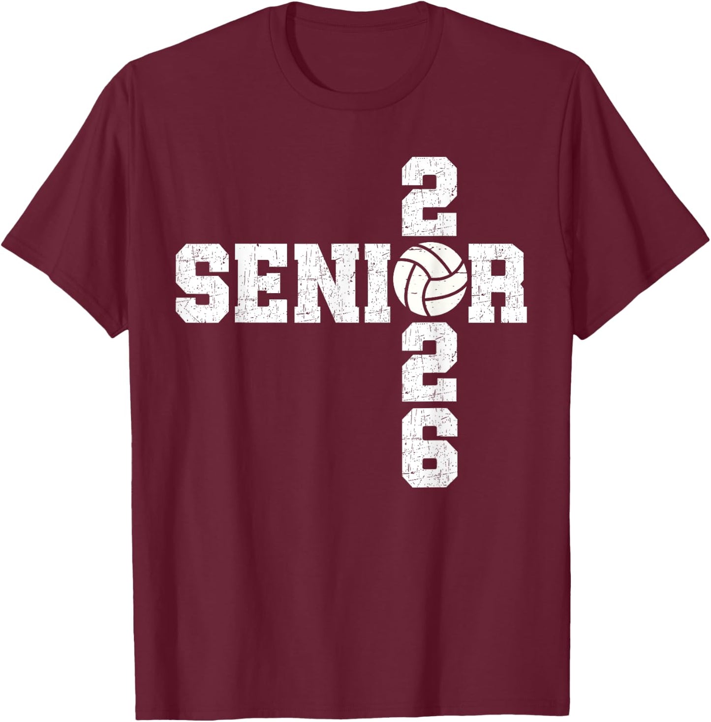 Senior Class of 2026 Volleyball Seniors Back to School 2026 T-Shirt - T-Shirt | Maroon