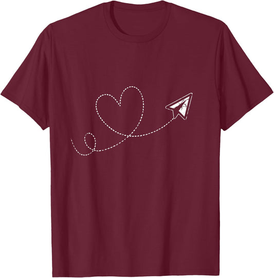 Paper aircraft paper T-Shirt - T-Shirt | Maroon
