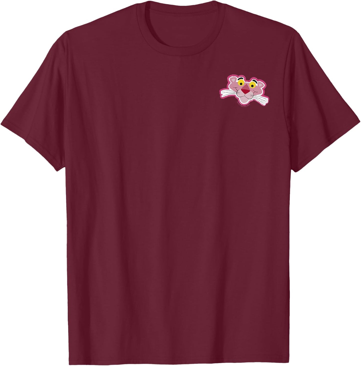 The Pink Panther Left Chest Patch T-Shirt - T-Shirt | Maroon