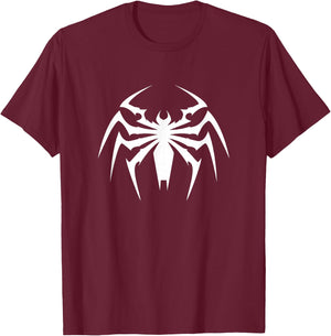 Marvel Spider-Man 2 Venom Chest Spider Emblem T-Shirt - T-Shirt | Maroon