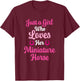 Miniature Horse Gift Love Their Miniature Horse T-Shirt - T-Shirt | Maroon
