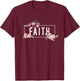 Modern Flora Flowers Bouquet Design. Spiritual Woman Faith T-Shirt - T-Shirt | Maroon