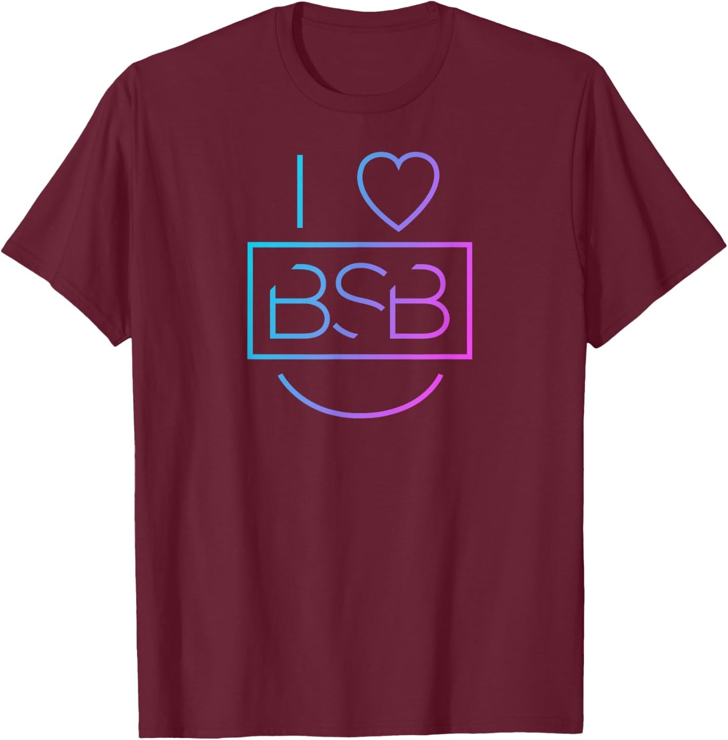 Backstreet Boys - I Heart BSB T-Shirt - T-Shirt | Maroon