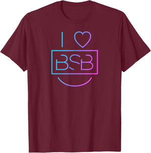 Backstreet Boys - I Heart BSB T-Shirt - T-Shirt | Maroon