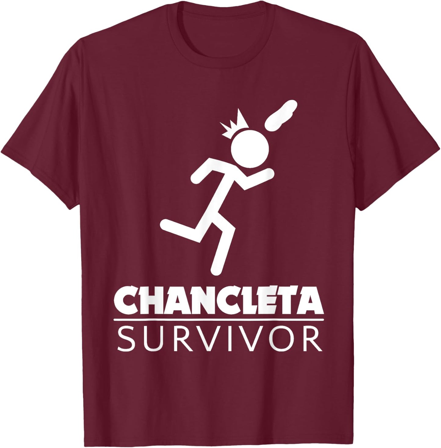 Chancleta Survivor - Puerto Rican Culture - Gift T-Shirt - T-Shirt | Maroon