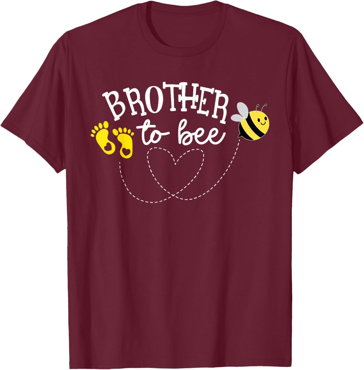 Brother to Bee Pregnancy Announcement Baby Shower T-Shirt - T-Shirt | Maroon