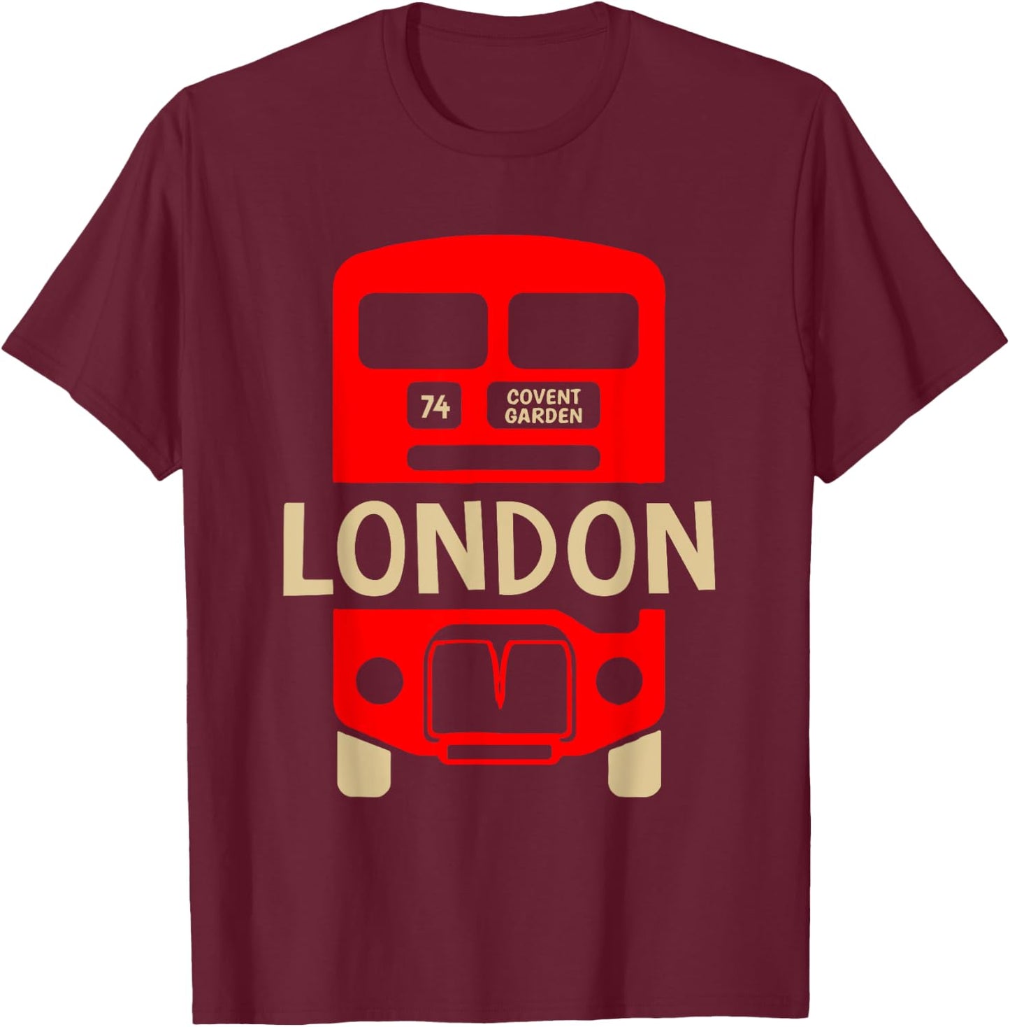 London Souvenir - London Bus Double Decker Bus Driver T-Shirt - T-Shirt | Maroon