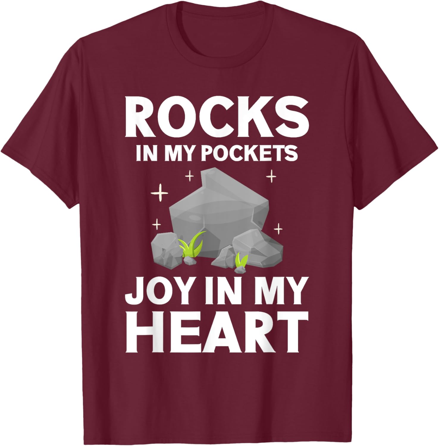 Rocks in My Pockets Joy in My Heart Mineral Collection T-Shirt - T-Shirt | Maroon