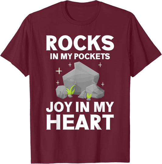 Rocks in My Pockets Joy in My Heart Mineral Collection T-Shirt - T-Shirt | Maroon