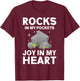 Rocks in My Pockets Joy in My Heart Mineral Collection T-Shirt - T-Shirt | Maroon