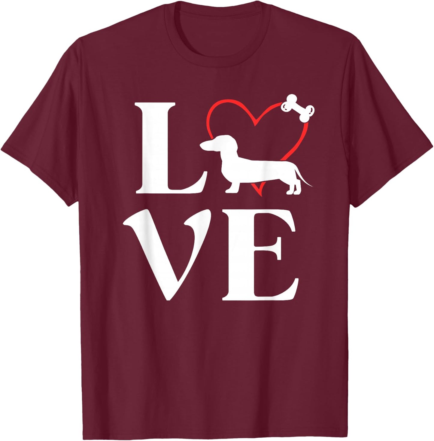 Dachshund Gifts Love Dogs Dog Mama T-Shirt - T-Shirt | Maroon