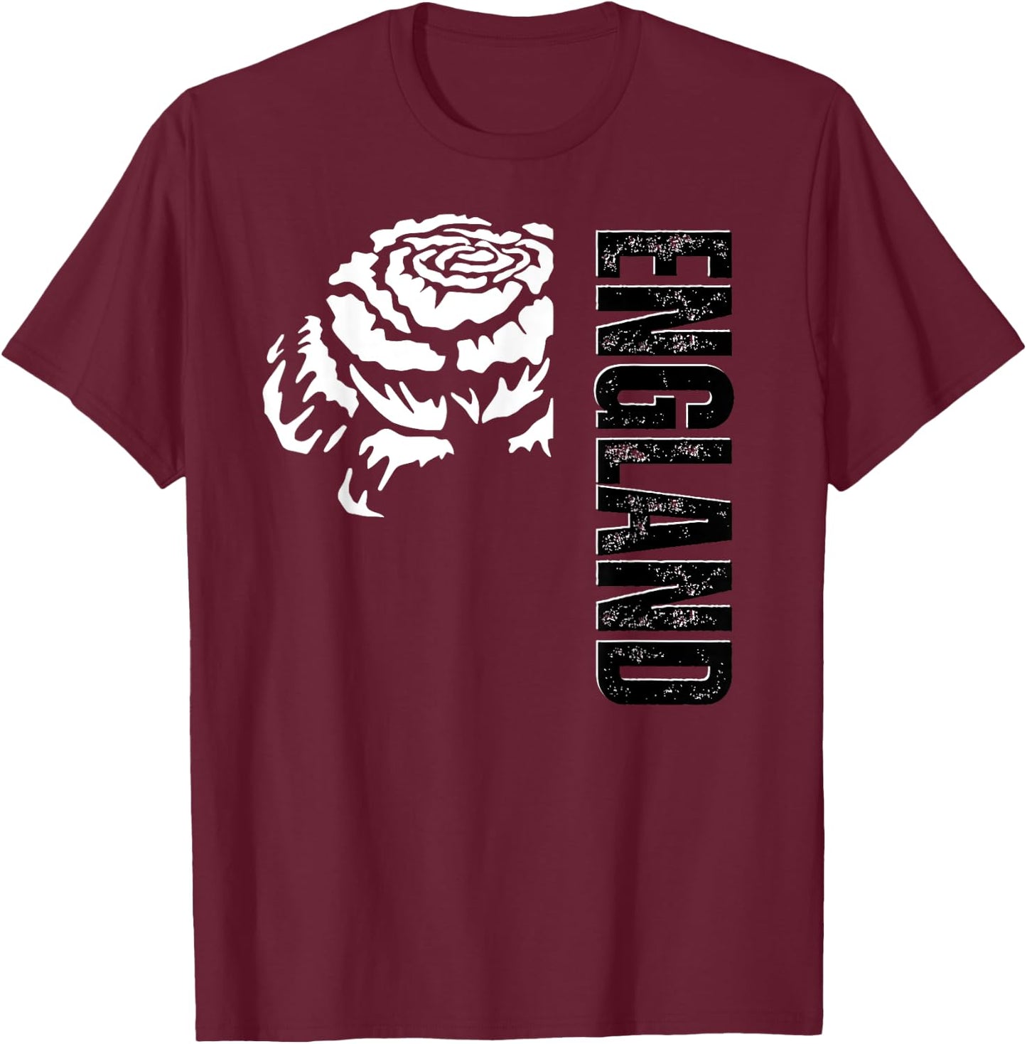 England Rugby Rose T-Shirt - T-Shirt | Maroon