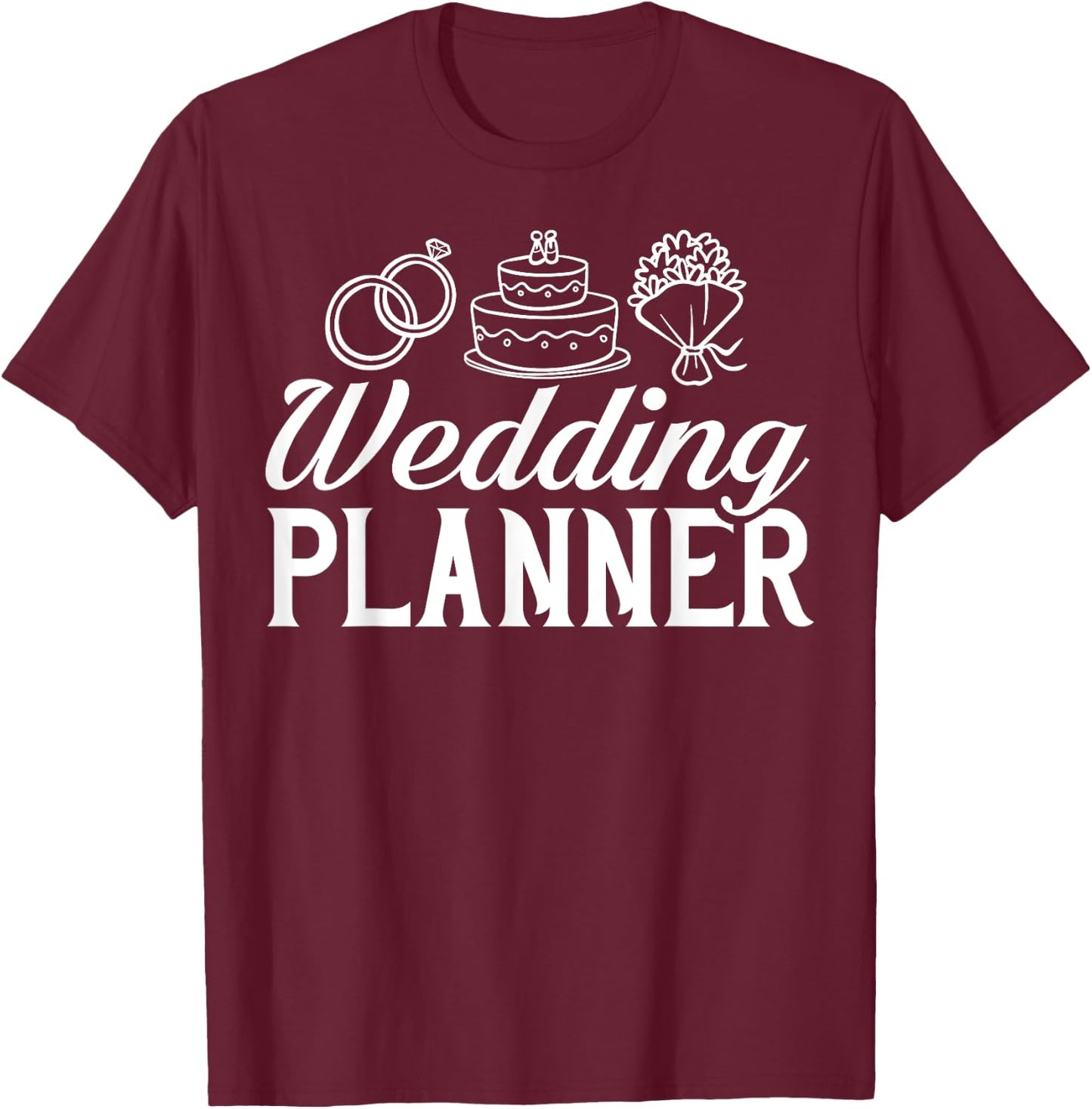 Wedding Planning Party Planner Coordinator Checklist T-Shirt - T-Shirt | Maroon