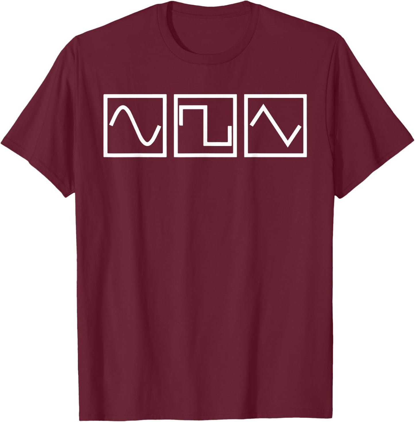 Waveform Waveform Techno Synthesizer Synth Analogue T-Shirt - T-Shirt | Maroon