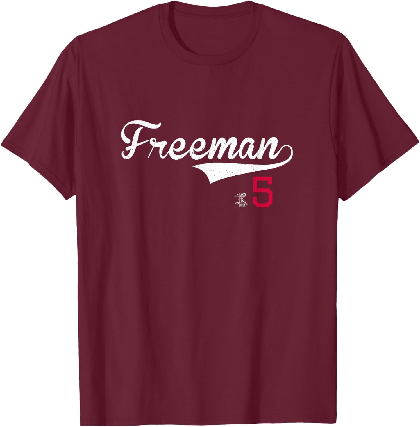Freddie Freeman Vintage Gameday Los Angeles Baseball MLBPA T-Shirt - T-Shirt | Maroon