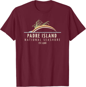 Souvenir Gift Padre Island National Seashore T-Shirt - T-Shirt | Maroon