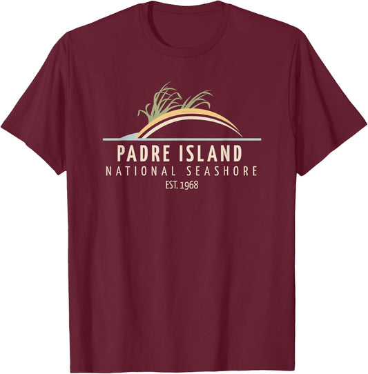Souvenir Gift Padre Island National Seashore T-Shirt - T-Shirt | Maroon