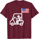 Golf Cart Flag Beer Funny Golfing Drinking Golfer Men Women T-Shirt - T-Shirt | Maroon