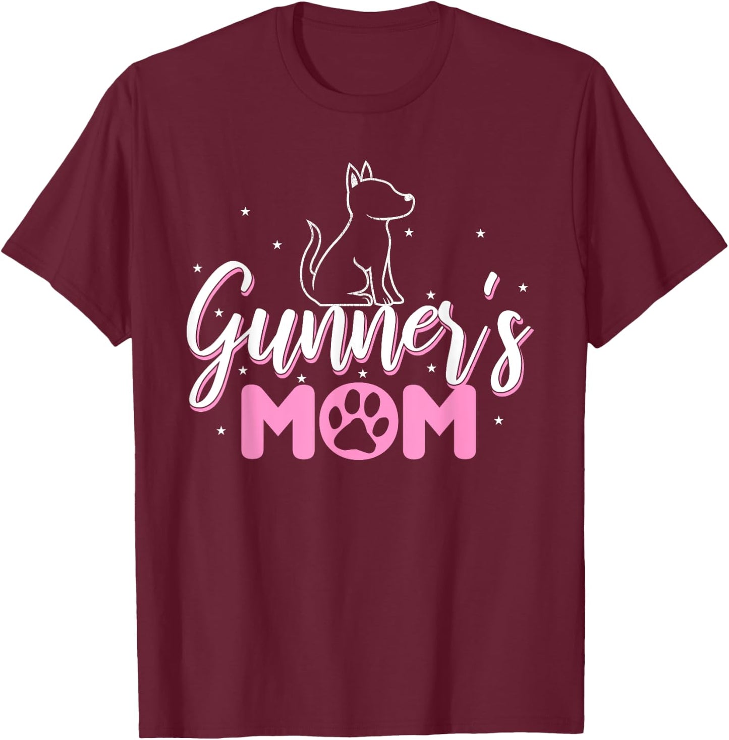 Dog Gunners Mom Women T-Shirt - T-Shirt | Maroon