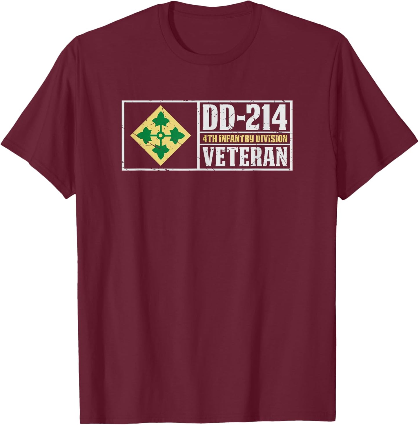 4th Infantry Division Shirt Fourth ID T-Shirt - T-Shirt | Maroon
