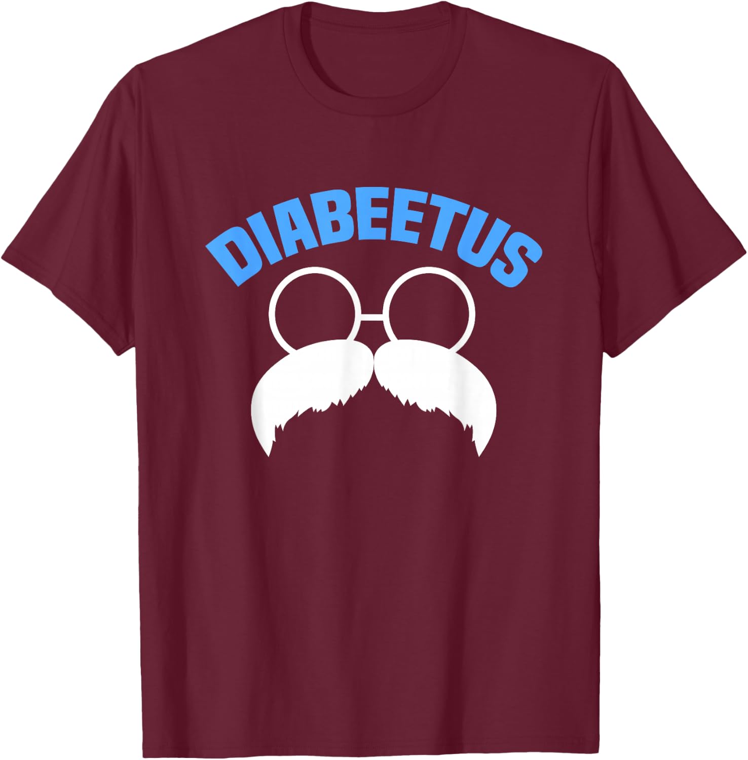 Diabeetus Funny Diabetes Awareness Diabetic Beard T-Shirt - T-Shirt | Maroon