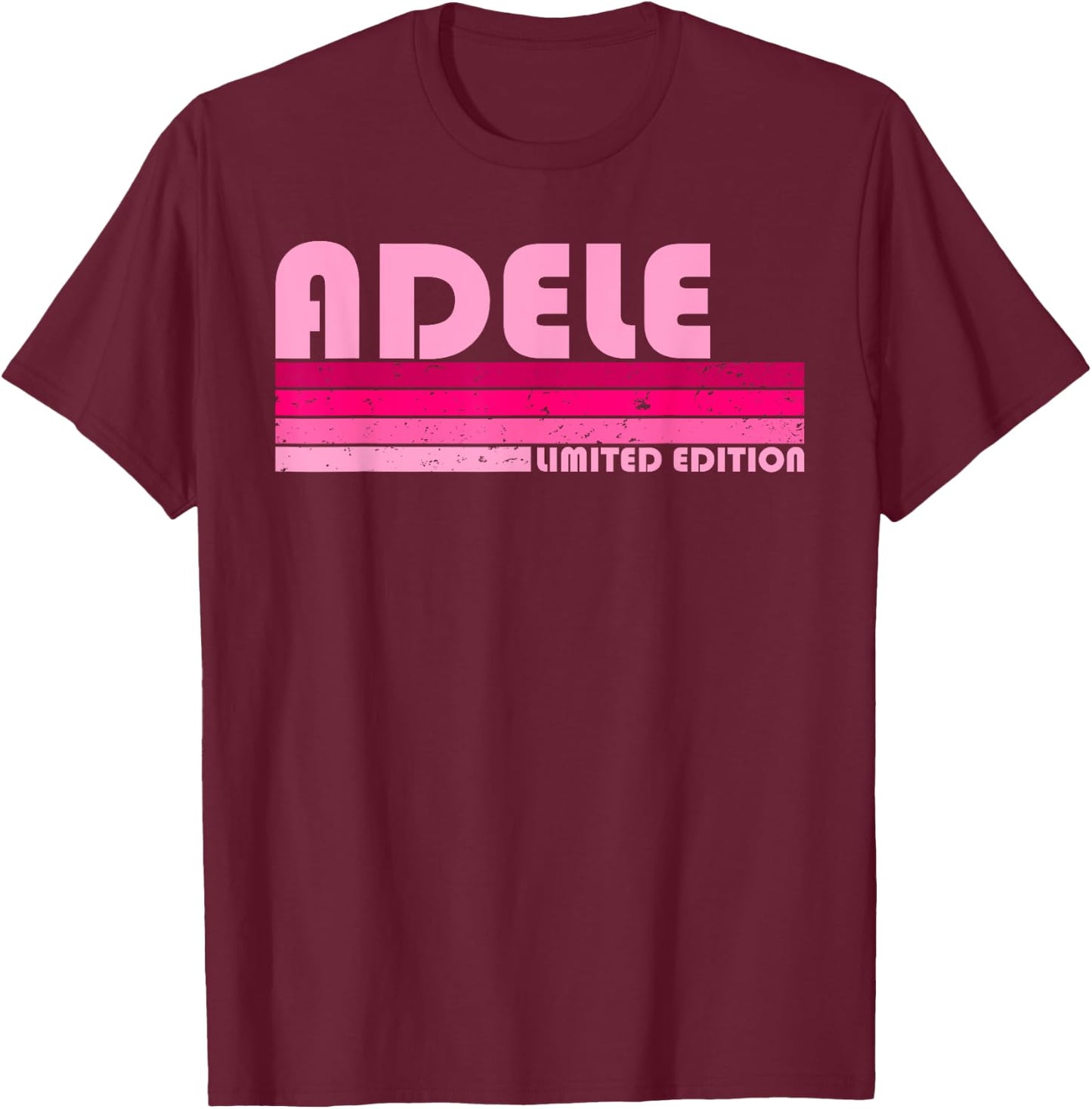 ADELE Name Personalized Retro Vintage 80s 90s Birthday T-Shirt - T-Shirt | Maroon