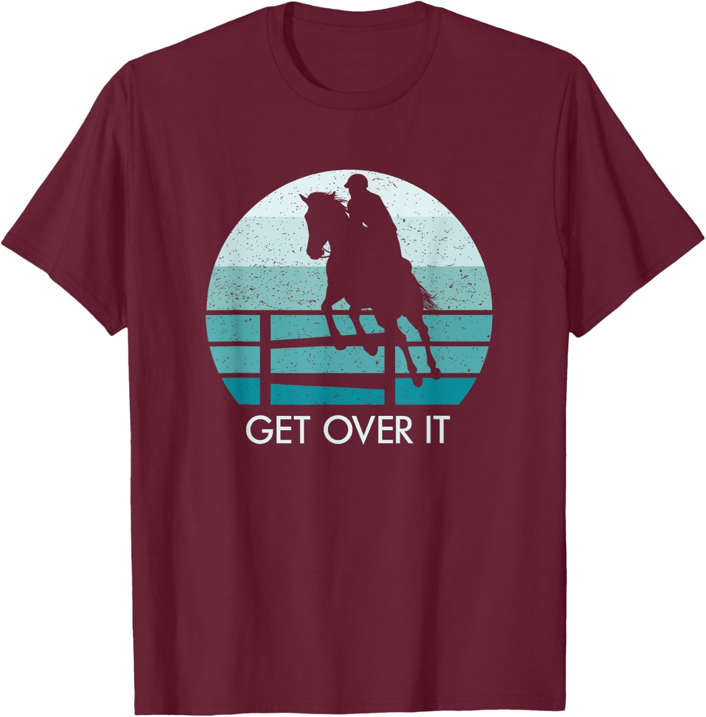 Equestrian Horse Show Jumping T-Shirt - T-Shirt | Maroon