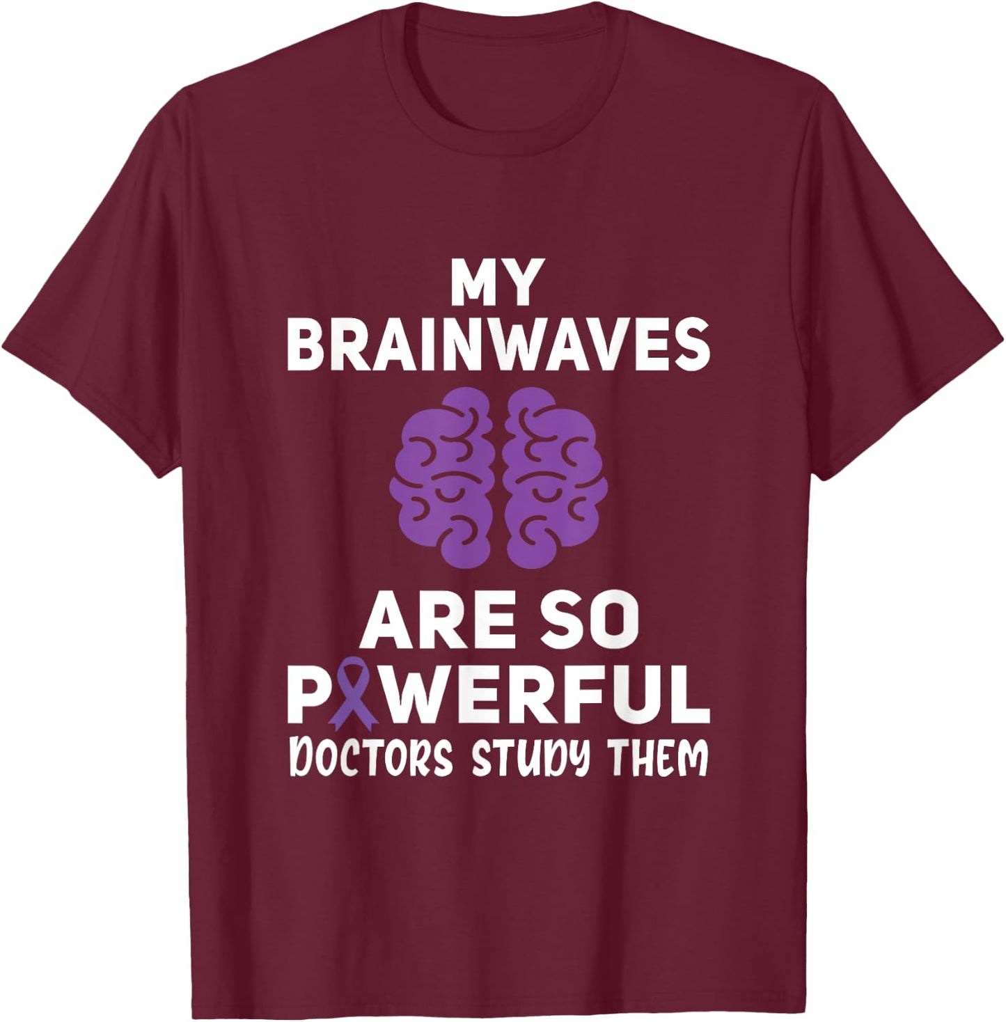 For purple Ribbon Warrior & Supporters - Epilepsy Awareness T-Shirt - T-Shirt | Maroon
