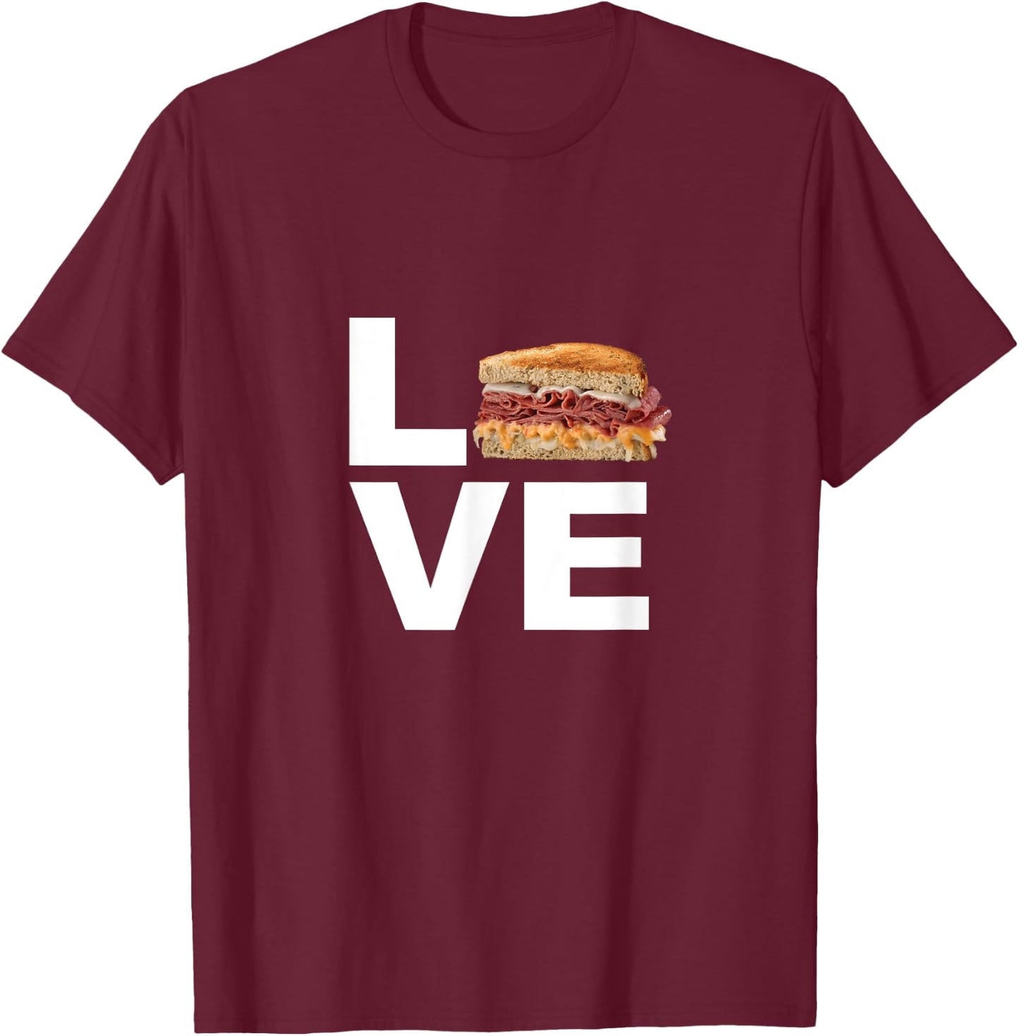 Reuben Sandwich T-Shirt - T-Shirt | Maroon