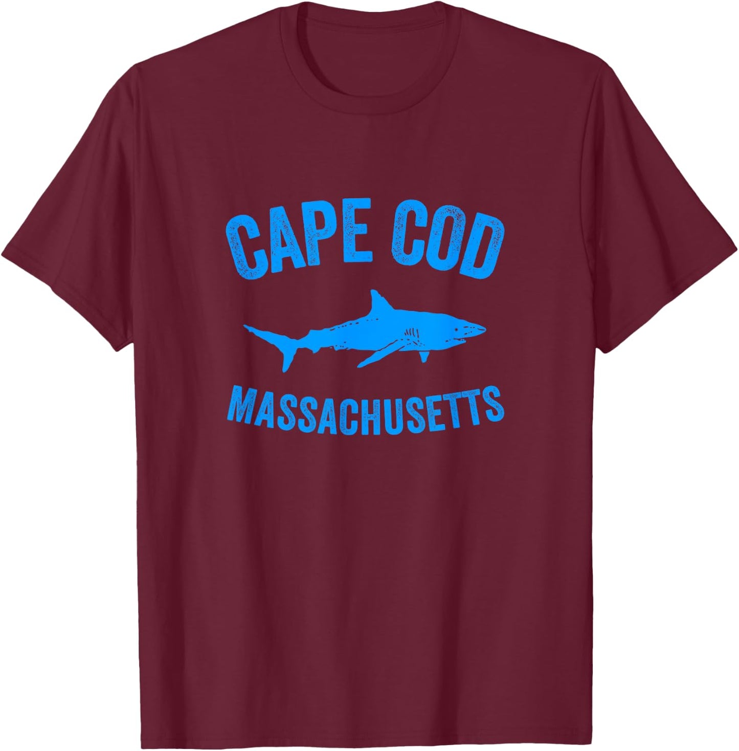 Cape Cod Shark Shirt | Cape Cod Massachusetts Gift T-Shirt - T-Shirt | Maroon