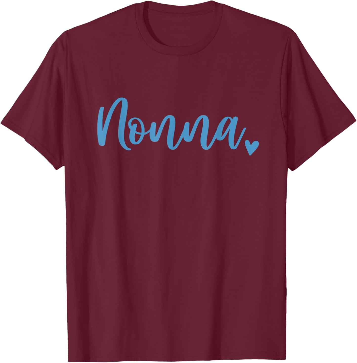 Nonna Grandma Cute Blue T-Shirt - T-Shirt | Maroon