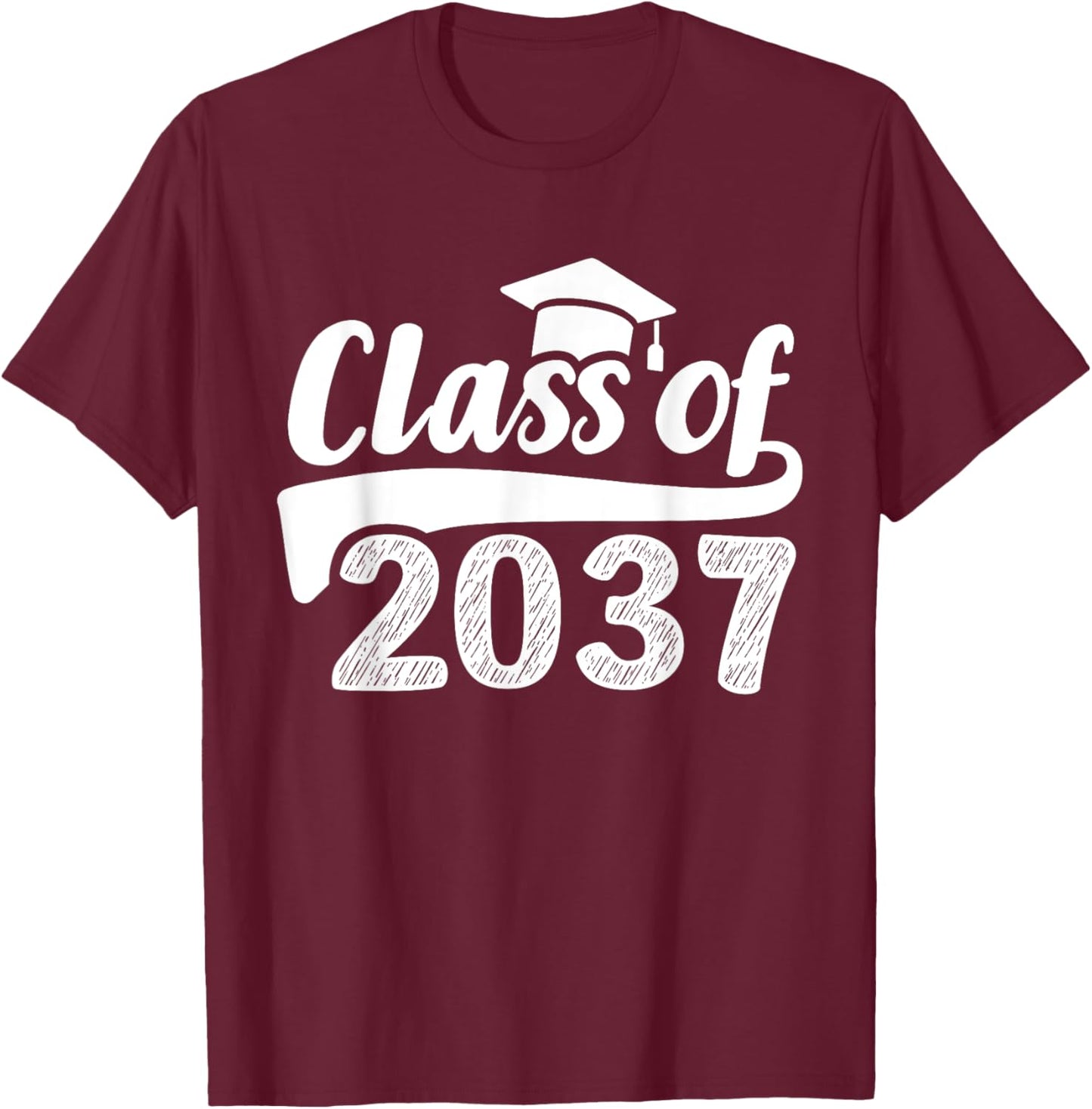Grow with me class of 2037 graduation preschool T-Shirt - T-Shirt | Maroon