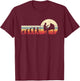 Vintage Retro Piano Evolution T-Shirt - T-Shirt | Maroon