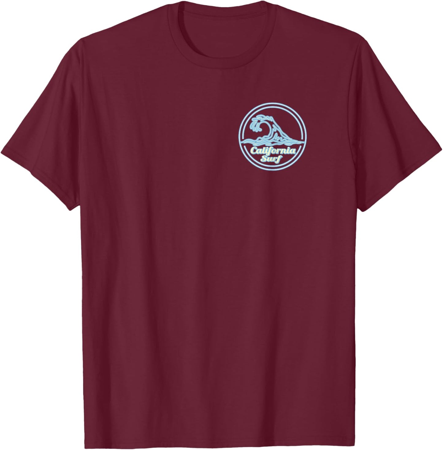 Malibu Beach Big Wave Surf Club, surfing graphic Women T-Shirt - T-Shirt | Maroon