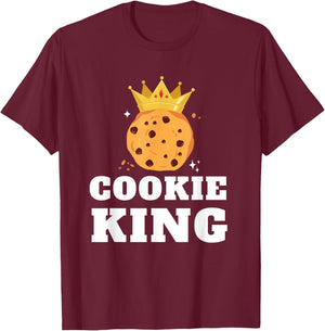 Cookie King Funny Chocolate Chip Baker Cookie Dealer Biscuit T-Shirt - T-Shirt | Maroon